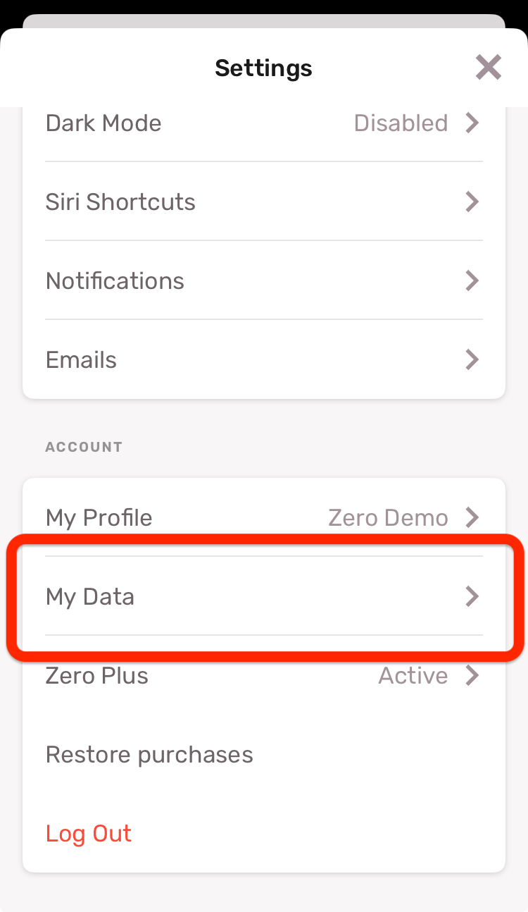 2. DMDA - Settings - Acount - My Data (anno).jpg